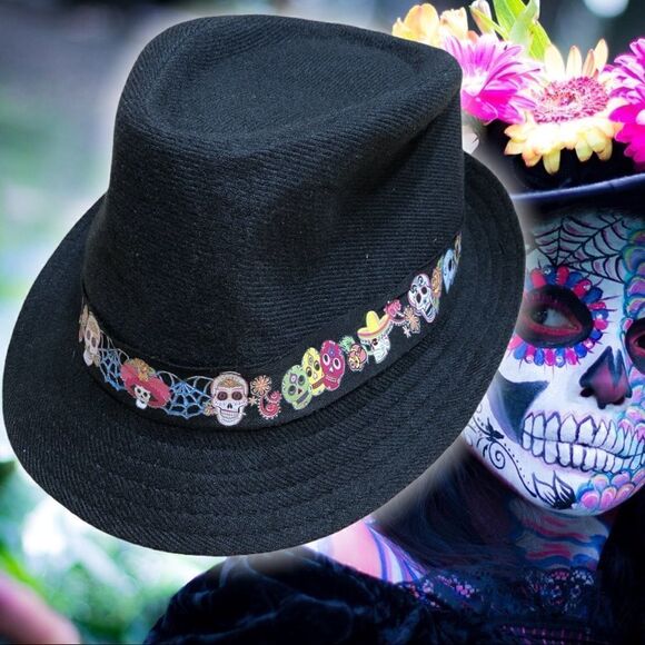 Accessories - Day of the Dead Fedora Unisex